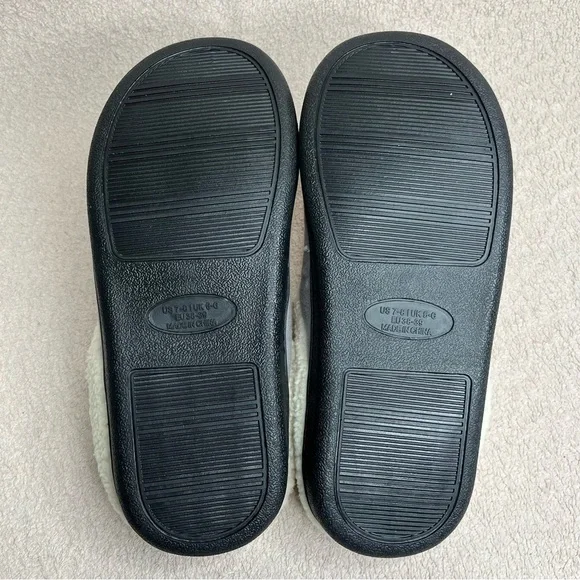 Cozy Winter Indoor/Outdoor Slippers-Gray-Womens 5.5 & 7.5-Loungewear-Comfort-NEW - Picture 6 of 9